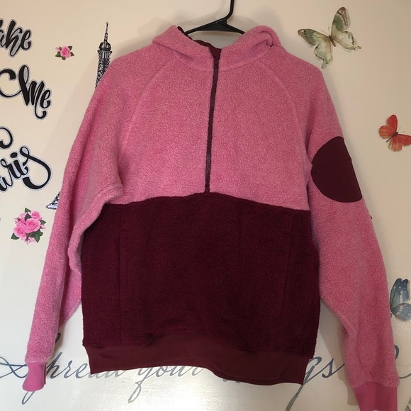 Outdoor voices Megafleece Hoodie Pink Small - Picture 3 of 9